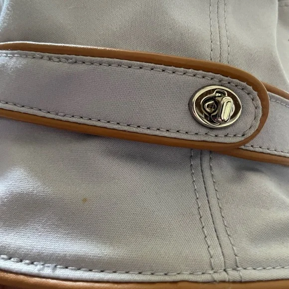 COACH Bucket Hat with Tan Leather Trim M/L - Picture 5 of 6